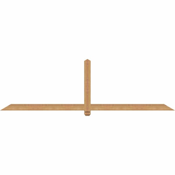 Ekena Millwork Eugene Smooth Timber Gable Bracket, Western Red Cedar, 96"W x 28"H x 1 1/2"D x 3 1/2"F, 7/12 Pitch GBW096X28X0204EUG00SWR - main